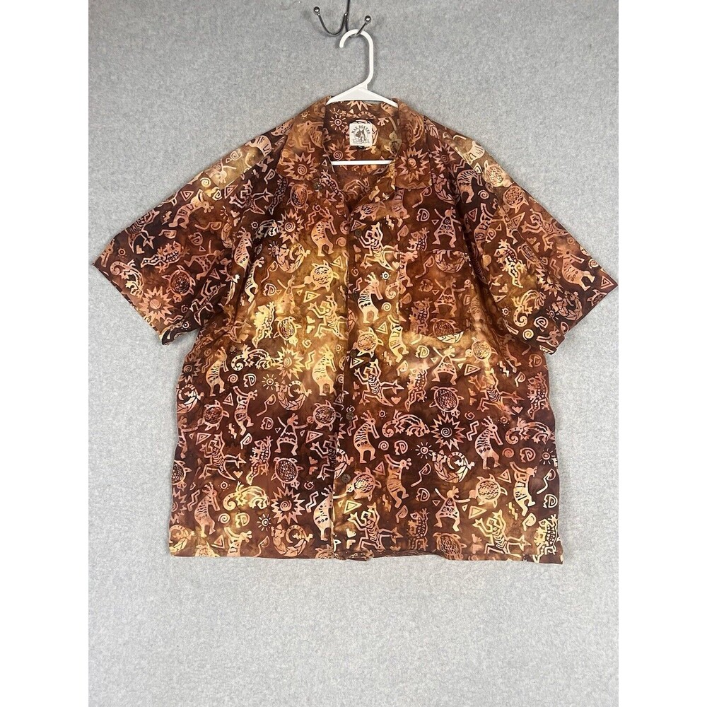 VTG Max Boxxer Short Sleeve Button Shirt Men’s XL Aztec Patterns Hawaiian Shirt